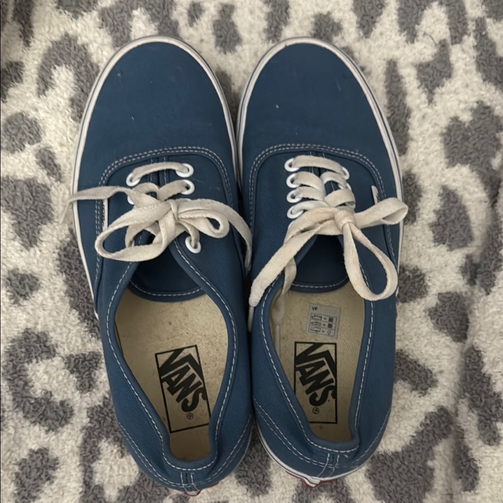 Vans Blue Canvas Sneakers Low-Top